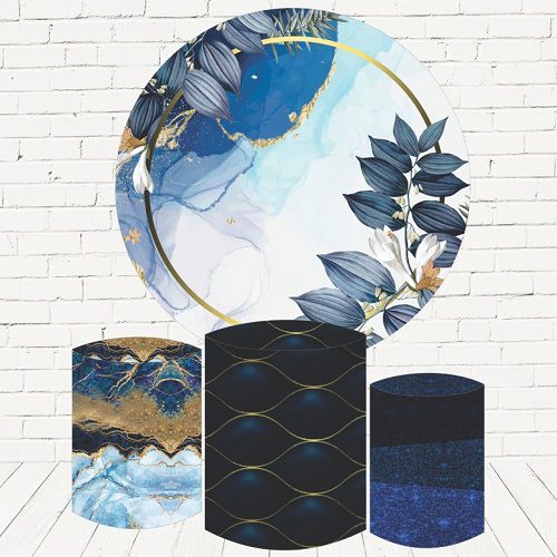 Painel Redondo Sublimado Floral + Trio de Cilindros Veste Fácil