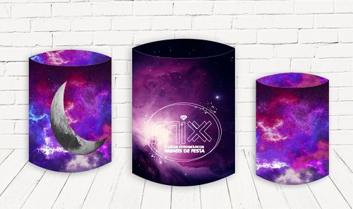 Trio De Capas P/ Cilindros Sublimado Galaxia Veste Fácil