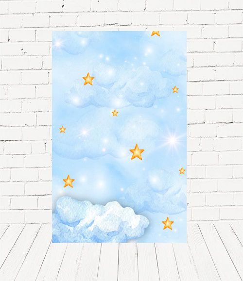 Painel Retangular Decorativo Para Festa Estrelinha