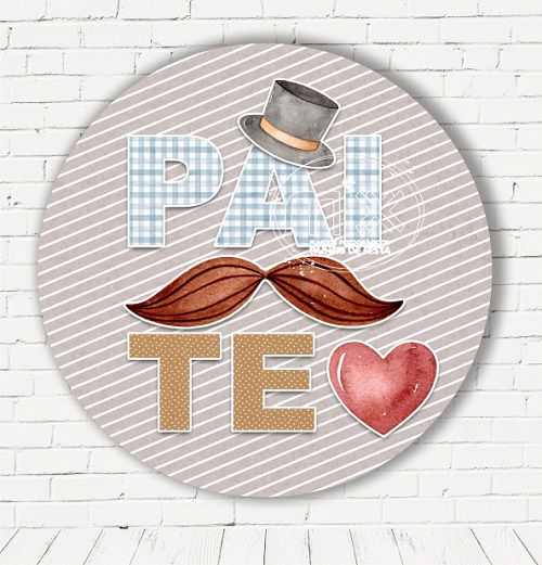 Painel Festa Redondo Sublimado Dia Dos Pais C/elástico