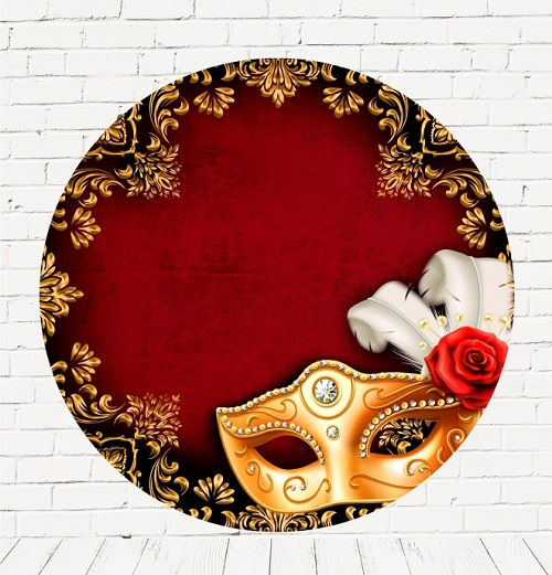 Painel Festa Redondo Sublimado Carnaval C/elástico