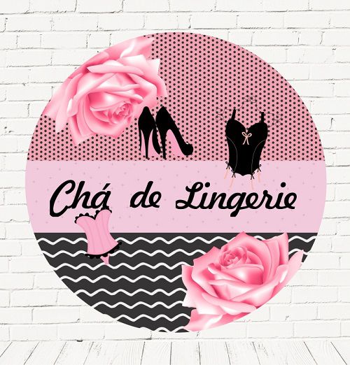 Painel Festa Redondo Sublimado Chá de lingerie C/elástico