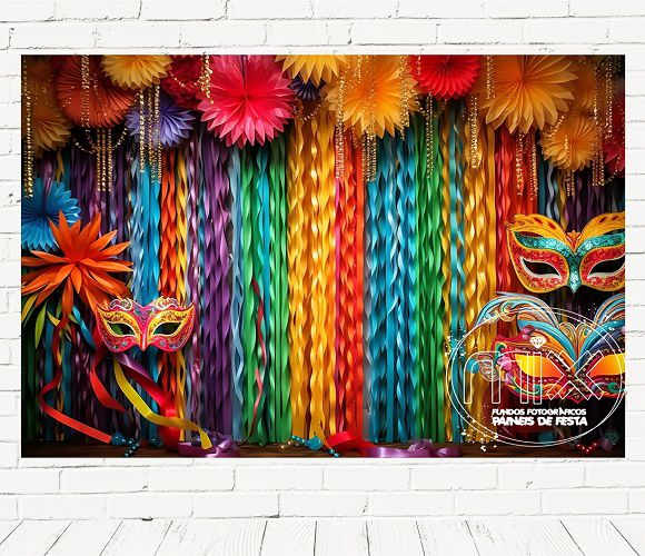 Fundo Fotográfico Em Tecido Cenario Carnaval