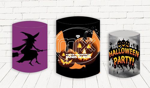 Trio De Capas P/ Cilindros Sublimado Halloween Veste Fácil
