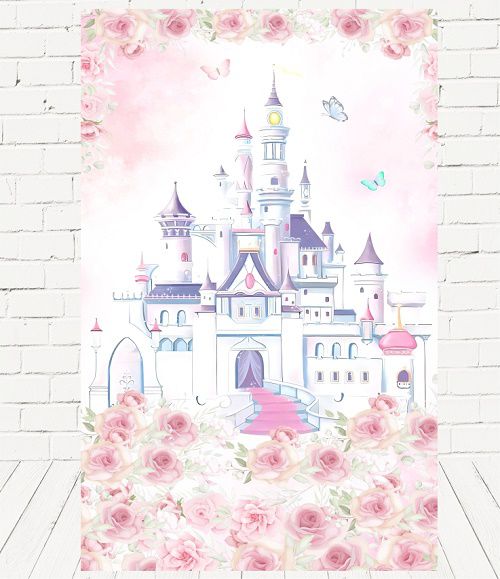 Painel Retangular Decorativo Para Festa Castelo