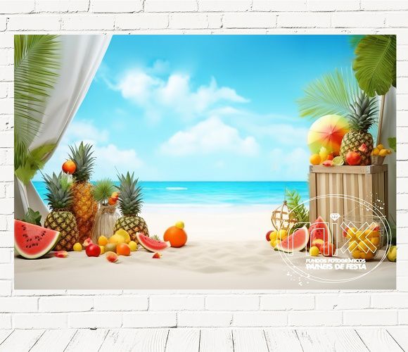 Fundo Fotográfico Em Tecido Cenario Verão Praia