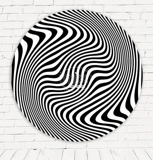 Painel Festa Redondo Sublimado Psicodelico C/elástico