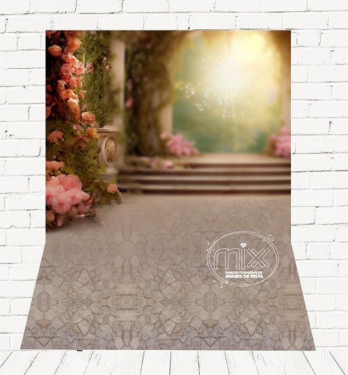 Fundo Fotográfico Em Tecido Cenário Jardim Newborn