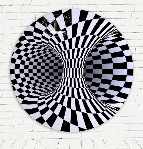 Painel Festa Redondo Sublimado Psicodelico C/elástico