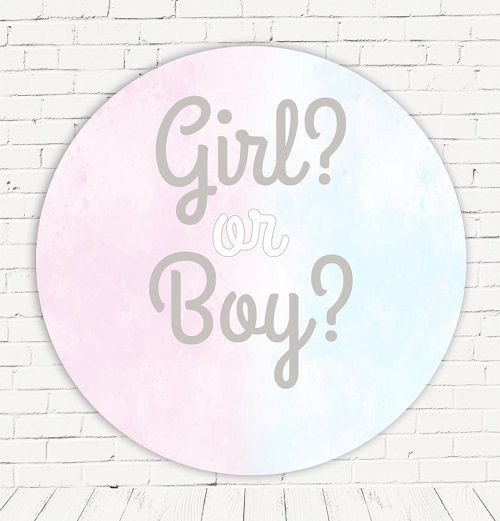 Painel Festa Redondo Sublimado Chá revelação C/elástico