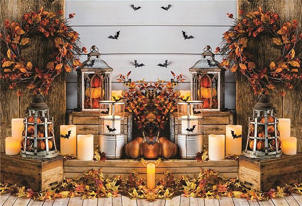 Fundo Fotográfico Em Tecido Cenario Halloween