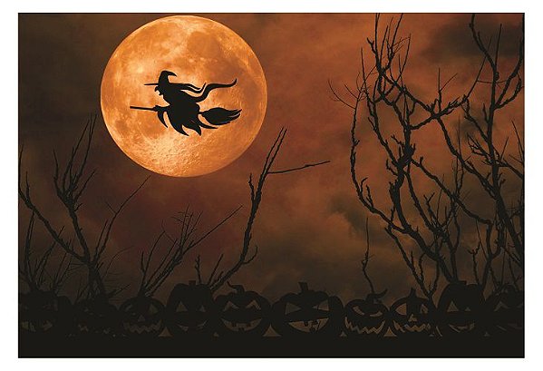 Fundo Fotográfico Em Tecido Cenario Halloween