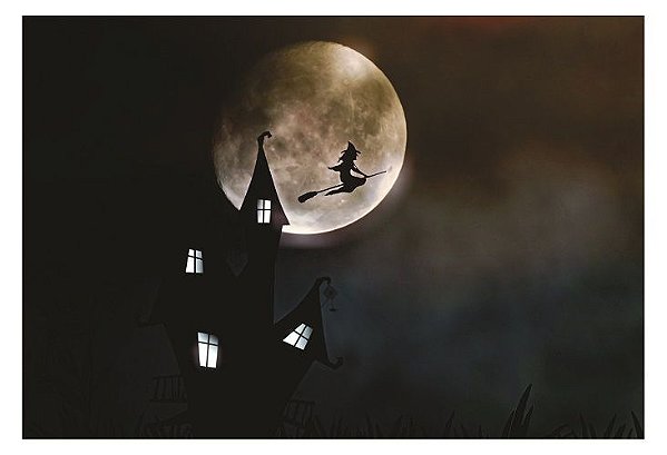 Fundo Fotográfico Em Tecido Cenario Halloween