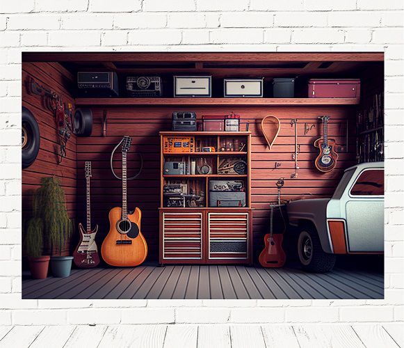 Fundo Fotográfico Cenário Garagem