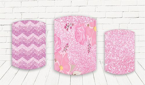 Trio De Capas P/ Cilindros Sublimado 15 Anos Floral Veste Fácil