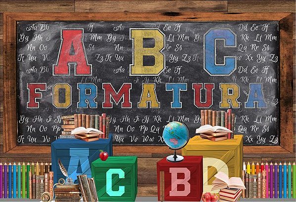 Fundo Fotográfico Em Tecido Cenario Abc Formatura