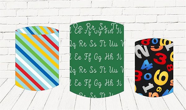 Trio De Capas P/ Cilindros Sublimado Abc, Formatura Veste Fácil