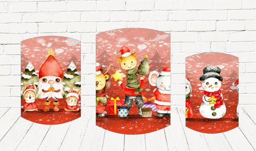 Trio De Capas P/ Cilindros Sublimado Natal Veste Fácil