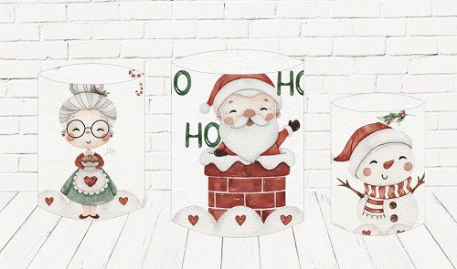 Trio De Capas P/ Cilindros Sublimado Natal Veste Fácil