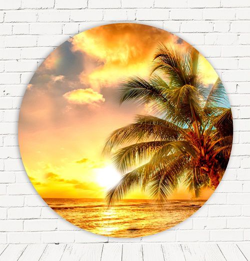 Painel Festa Redondo Sublimado Verão C/elástico