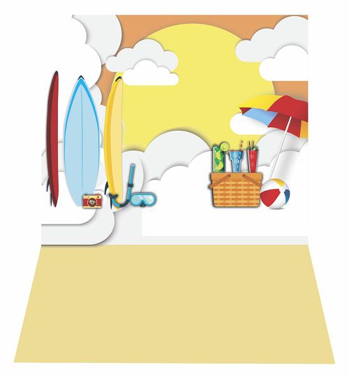 Fundo Fotográfico Em Tecido Cenário Praia, Verão Newborn