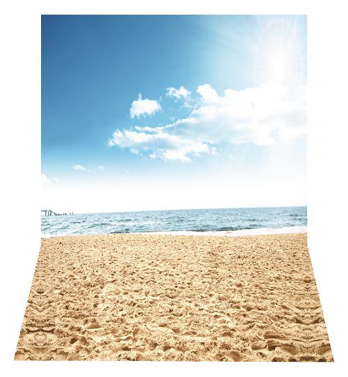 Fundo Fotográfico Em Tecido Cenário Praia, Verão Newborn