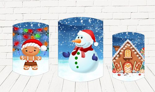 Trio De Capas P/ Cilindros Sublimado Natal Veste Fácil