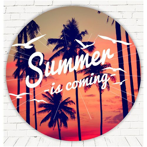 Painel Festa Redondo Sublimado Verão C/elástico