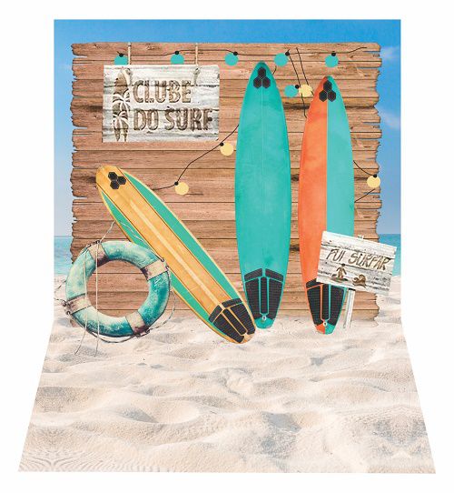 Fundo Fotográfico Em Tecido Cenário Praia, Verão Newborn