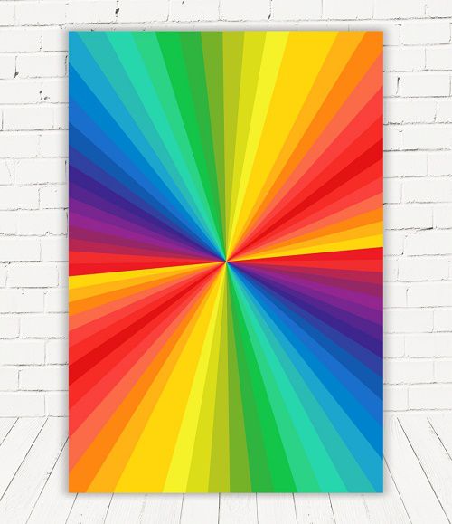 Painel Retangular Decorativo Para Festa Arco Iris