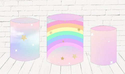 Trio De Capas P/ Cilindros Sublimado Arco Iris Veste Fácil