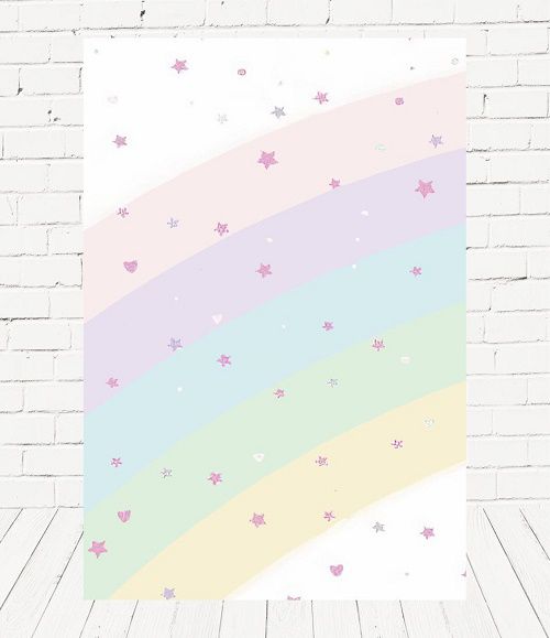 Painel Retangular Decorativo Para Festa Arco Iris