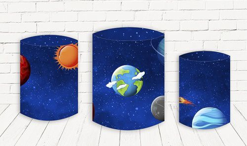 Trio De Capas P/ Cilindros Sublimado Astronauta Veste Fácil