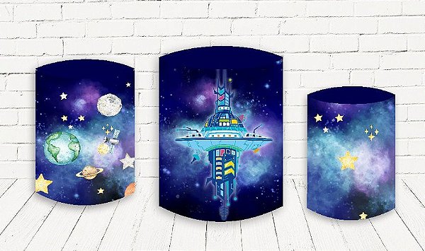 Trio De Capas P/ Cilindros Sublimado Astronauta Veste Fácil