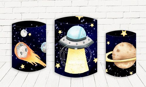 Trio De Capas P/ Cilindros Sublimado Astronauta Veste Fácil