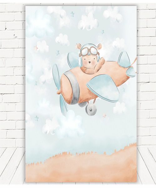 Painel Retangular Decorativo Para Festa Aviador