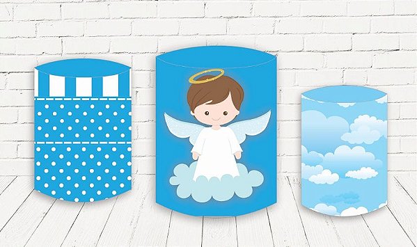 Trio De Capas P/ Cilindros Sublimado Batizado Veste Fácil