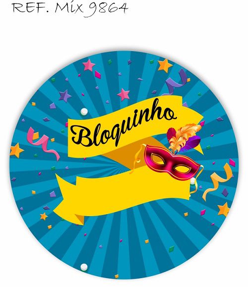 Painel Festa Redondo Sublimado Carnaval C/elástico