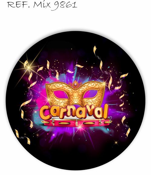 Painel Festa Redondo Sublimado Carnaval C/elástico