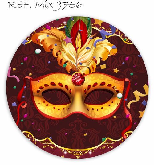 Painel Festa Redondo Sublimado Carnaval C/elástico