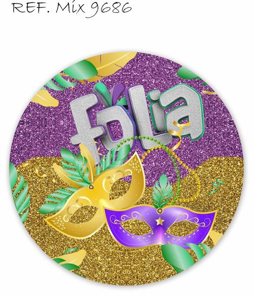 Painel Festa Redondo Sublimado Carnaval C/elástico