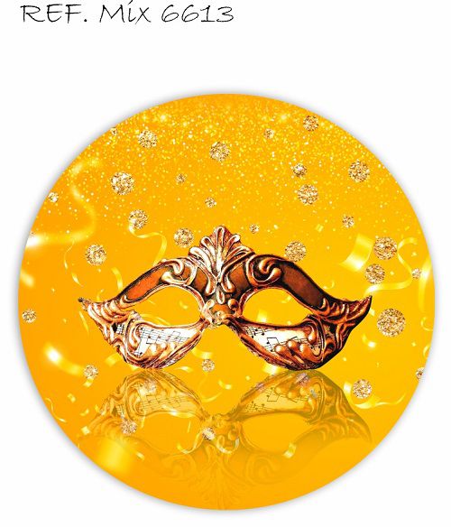 Painel Festa Redondo Sublimado Carnaval C/elástico