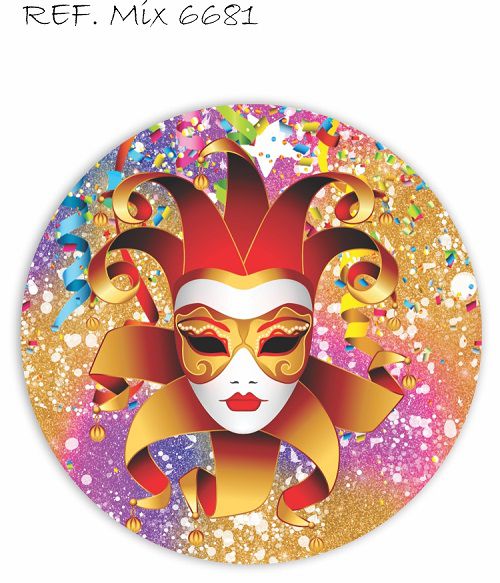 Painel Festa Redondo Sublimado Carnaval C/elástico