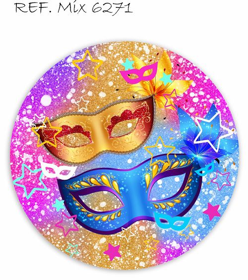 Painel Festa Redondo Sublimado Carnaval C/elástico