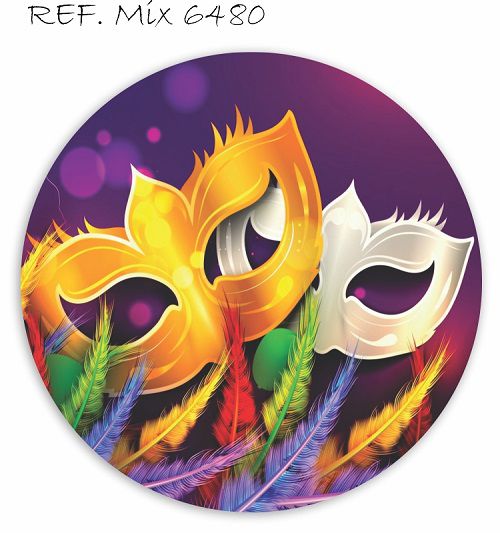 Painel Festa Redondo Sublimado Carnaval C/elástico