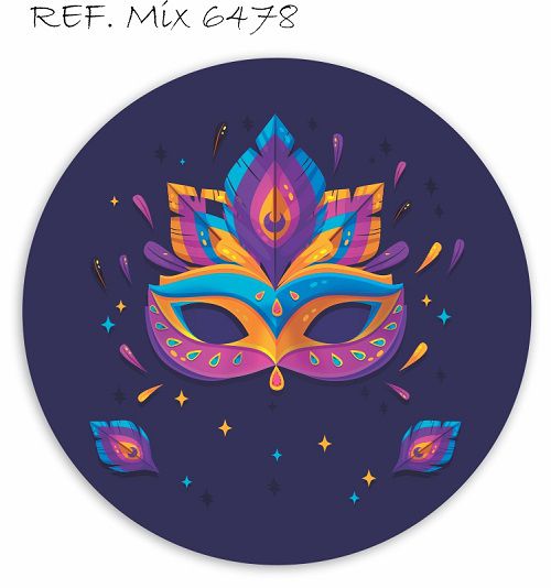 Painel Festa Redondo Sublimado Carnaval C/elástico