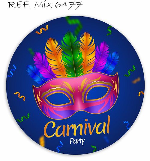 Painel Festa Redondo Sublimado Carnaval C/elástico