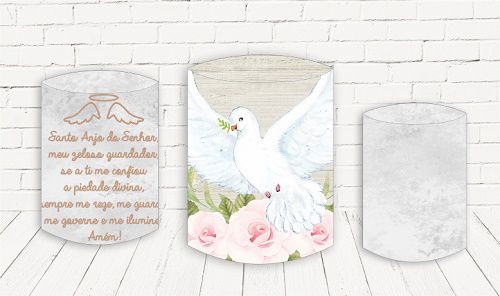 Trio De Capas P/ Cilindros Sublimado Batizado Veste Fácil