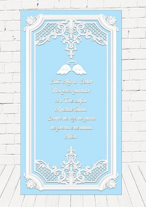 Painel Retangular Decorativo Para Festa Batizado