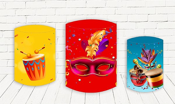 Trio De Capas P/ Cilindros Sublimado Carnaval Veste Fácil